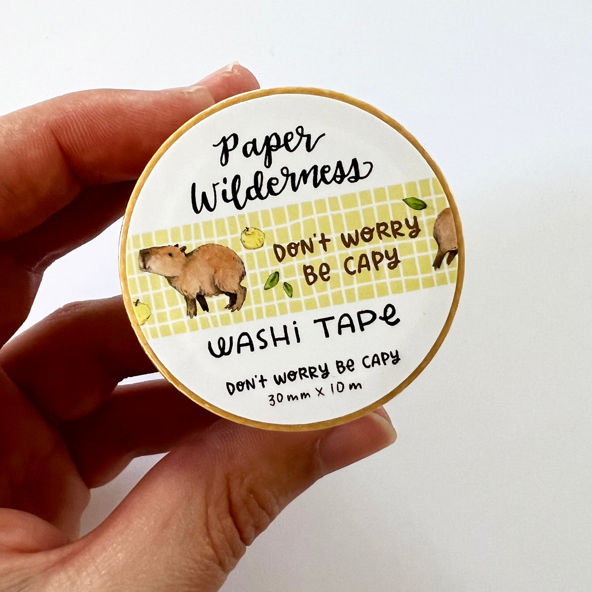 Don't Worry Be Capy Capybara 30mm Washi Tape