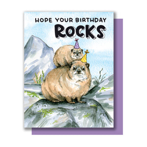 Hope Your Birthday Rocks Rock Hyrax Birthday Card