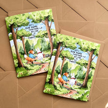 Load image into Gallery viewer, Let&#39;s Run Away And Go Live In The Forest Love Friendship Card
