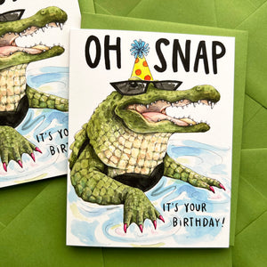 Oh Snap It's Your Birthday Crocodile Card