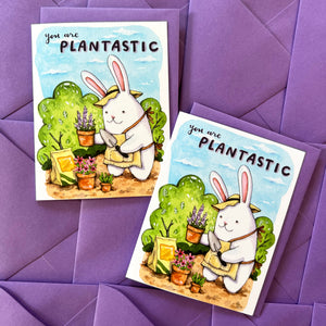 You Are Plantastic Bunny Thank You Friendship Card