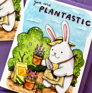 You Are Plantastic Bunny Thank You Friendship Card