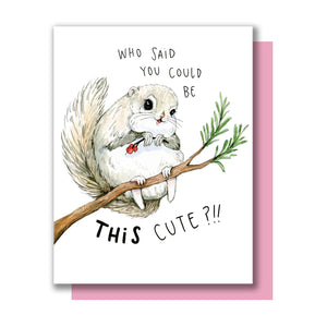 Who Said You Could Be This Cute?! Siberian Squirrel Love Friendship Card