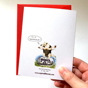 Sending You Big Hugs Tamandua Love Friendship Card